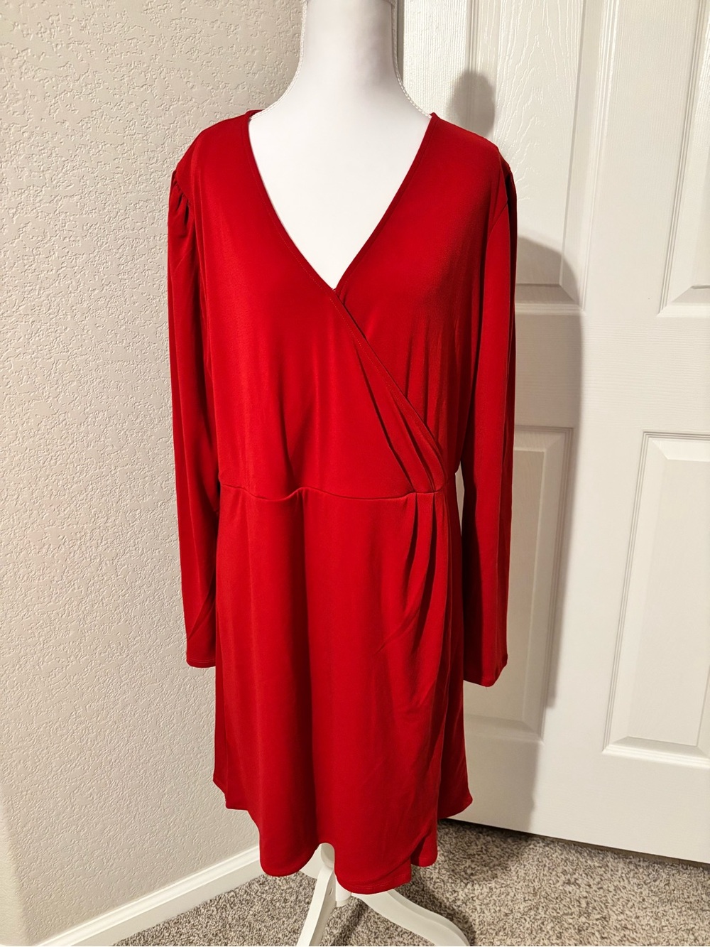 Nine West Red Wrap-Style Women's Dress - XL